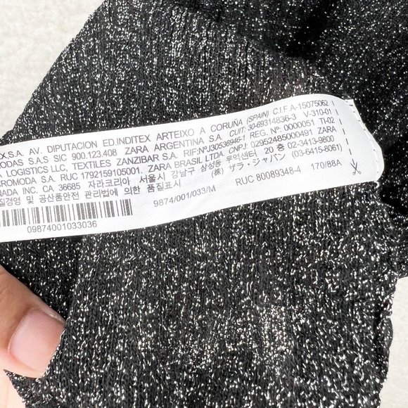 Zara Metallic Thread Knit Dress Size M Limited Edition NEW - Picture 15 of 16